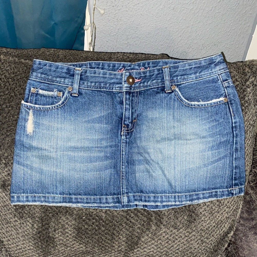 American Eagle jean skirt with rhinestones